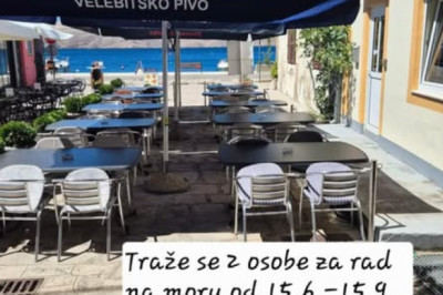 Traže se z osobe za rad na moru od 15.6.-15.9, mjesto rada je Karlobag