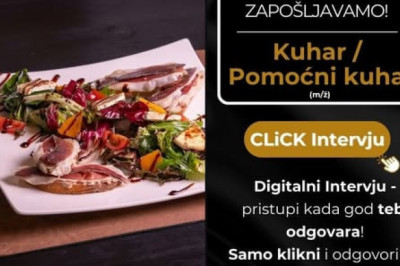 Zaposljavamo Kuhara ili Pomocnog kuhara sa iskustvom–Dubrovnik, Stari Grad