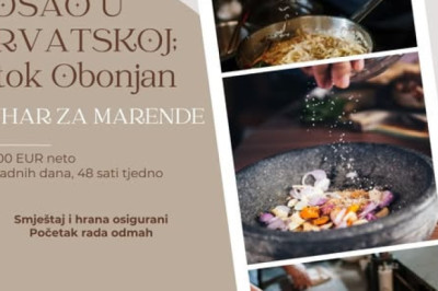 Posao u Hrvatskoj, otok Obonjan - Kuhar za marende