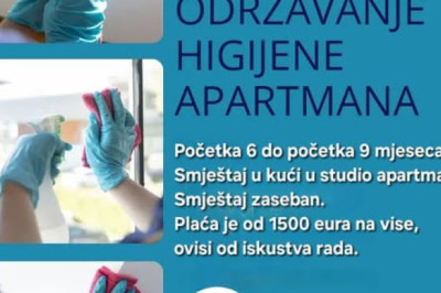 Osoba za odrzavanje apartmana, Otok Pag, Novalja
