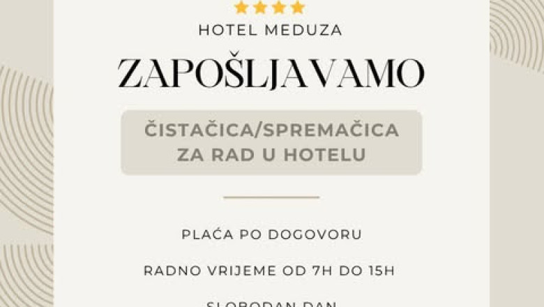 Konobar, Cistacica, Spremacica - Hotel Meduza 4-star – Senj, Ličko-senjska županija