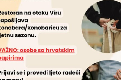 TRAŽIMO KONOBARA / KONOBARICU, otok Vir, Croatia, HR