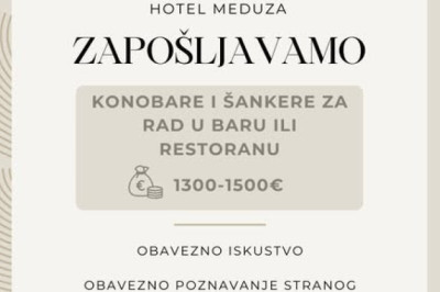 Hotel Meduza 4-stars – Senj - ZAPOŠLJAVAMO: KONOBAR I ŠANKER